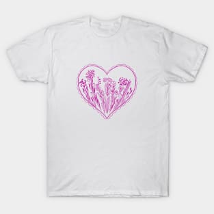 Heart and flowers T-Shirt